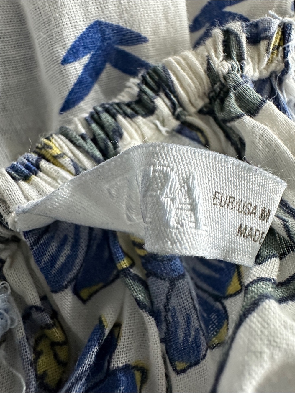 Zara White and Blue Floral Tiered Spaghetti-Strap Maxi Dress - Picture 2 of 4